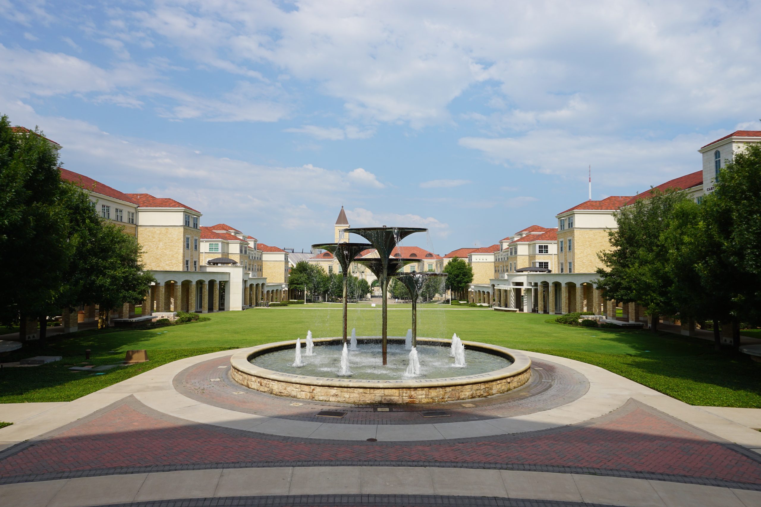Texas Christian University campus in Fort Worth, Texas