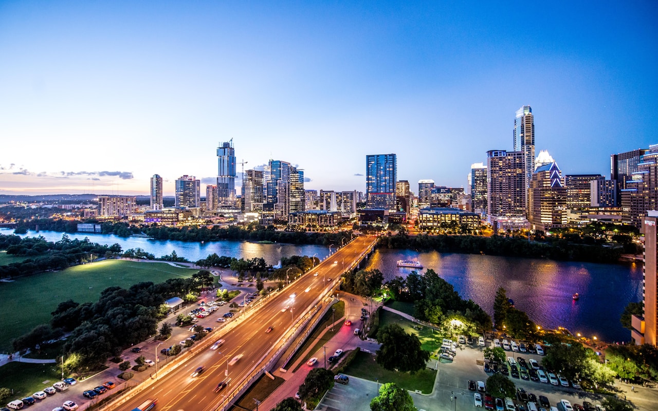 Austin Texas Skyline where Oracle Corporation is headquartered
